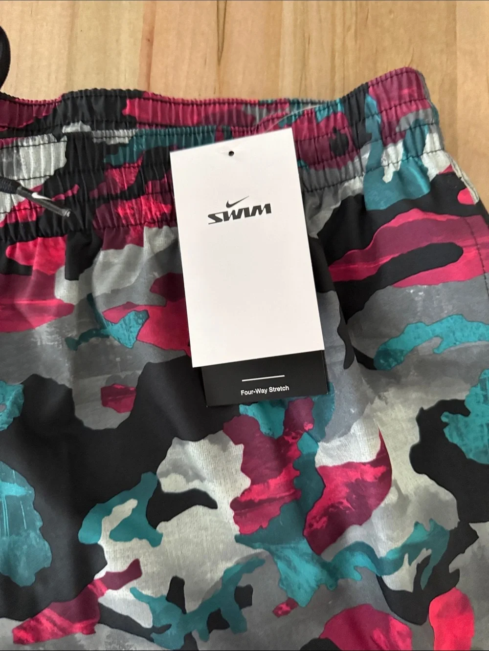 Nike Camo Swim Shorts - Teal, Magenta, Black